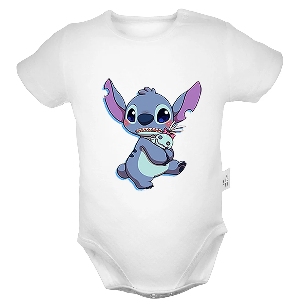 

Cartoon Lilo and Stitch Turo THUG LIFE EST.187 Design Newborn Baby Bodysuit Gowns Suit Toddler Onsies Jumpsuit Cotton Clothes