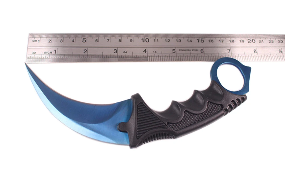 CSGO нож Karambit, тренировочный нож с фиксированным лезвием, многофункциональный нож с оболочкой, охотничьи ножи для выживания, карманные ножи для шеи CS, холодная Прямая поставка