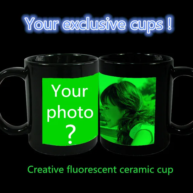 magic tricks coffee mug ceramic luminous cup fluorescent ceramic cup