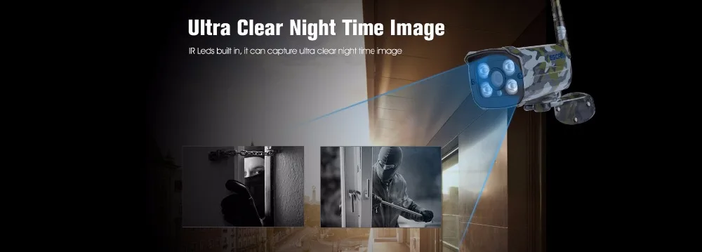 ESCAM Sentry QD900S 2MP full HD Network IR-Bullet Camera DayNight IP66 onvif 2.2 1080p Camouflage wireless waterproof ip camera (16)