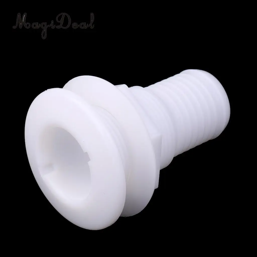 MagiDeal 1Pc Durable Plastic Boat Marine Straight Thru-Hull Bilge Pump & Aerator Hose Fitting for Rowing Boat Yacht Acce 3 Sizes