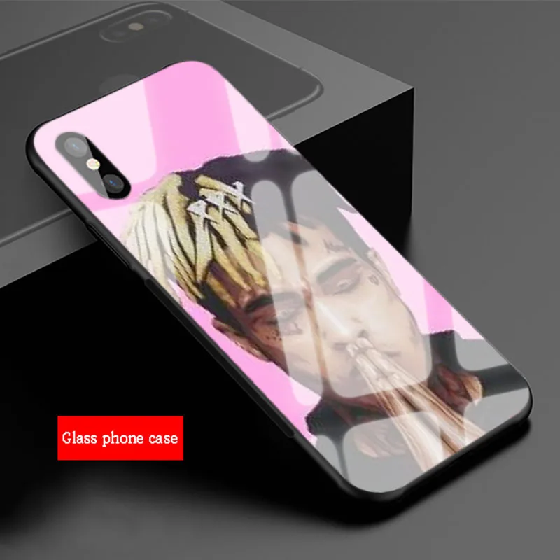 Rap Singer XXXTentacion MC Tempered Glass Phone Case For iPhone 6 6plus 7 plus 8 8plus 5 5S 5C SE X XS XR XS Max case for iphone 8