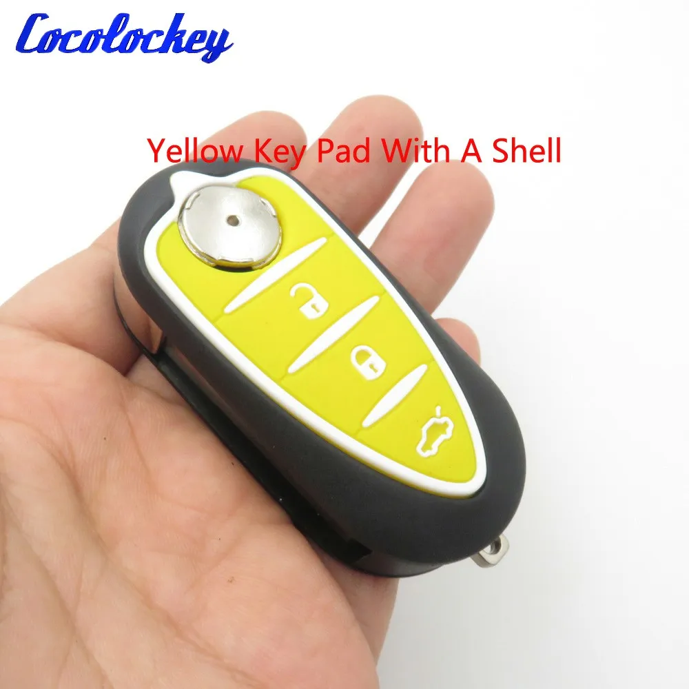Cocolockey замена 3 кнопочный Выкидной ключ чехол для Alfa Romeo Brera giulieta дистанционный ключ дистанционный брелок с красочными пульт автомобиля без логотипа