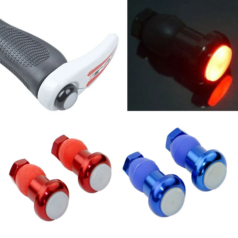 

1Pair Safety Cycling Bike Turn Signal Handle Bar End Plug LED Red Light Waterproof Bicycle Cycling Lamp Hot Sale