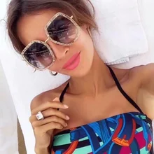 Модные нестандартные Квадратные Солнцезащитные очки для женщин, брендовые дизайнерские винтажные Роскошные блестящие солнцезащитные очки из сплава