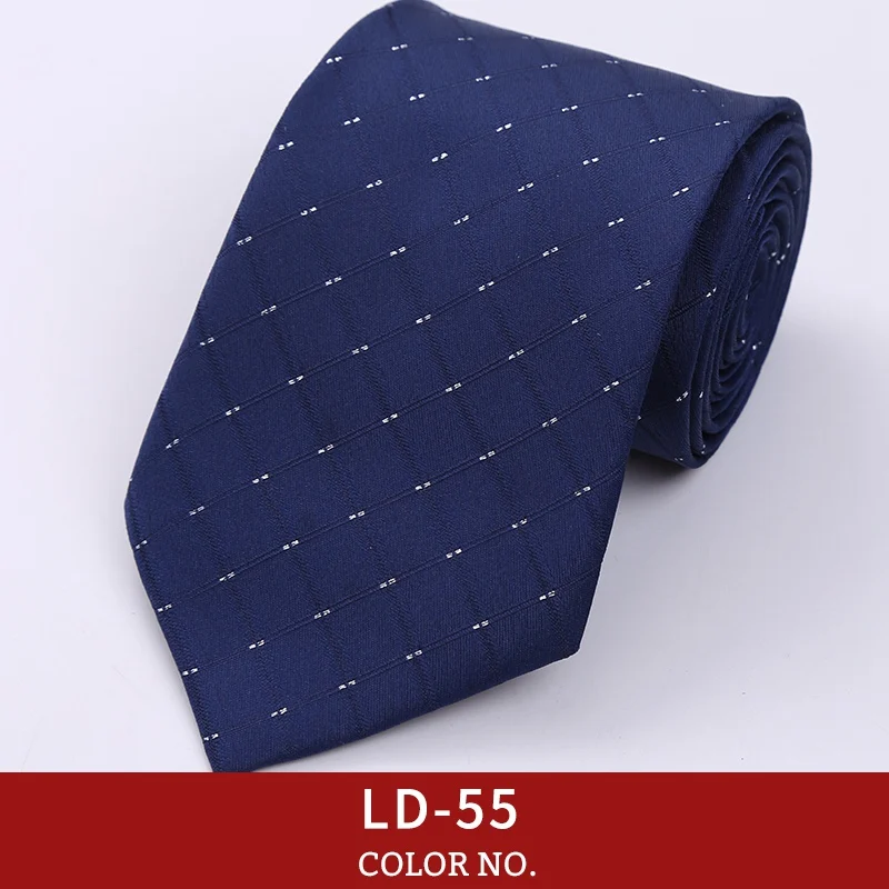 Классический мужской деловой формальный свадебный галстук 8 см в полоску, модный галстук-рубашка, аксессуары для одежды, Мужская официальная одежда, галстук для делового костюма - Цвет: LD-55