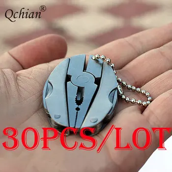 

30pcs/lot Camping Portable Outdoor Mini Foldaway Multi Function Tools Set Pocket Keychain Pliers Knife Screwdriver Key Chains