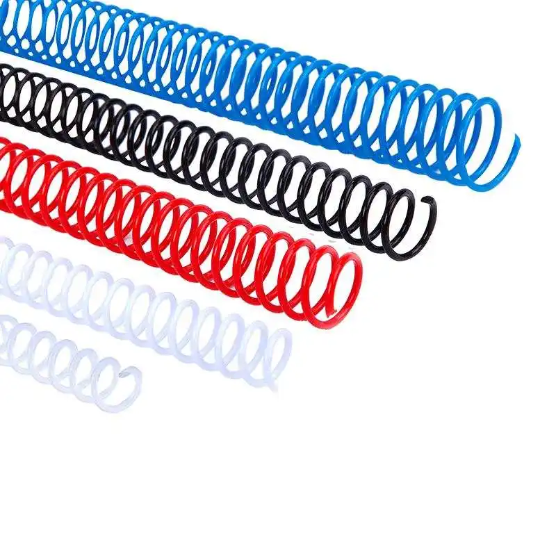 A4 46 Hole Plastic Spiral Coil for Loose-leaf Notebook Binding 6mm 8mm Binder Clip Coil PP Spring Punch Ring Office Supply 10Pcs