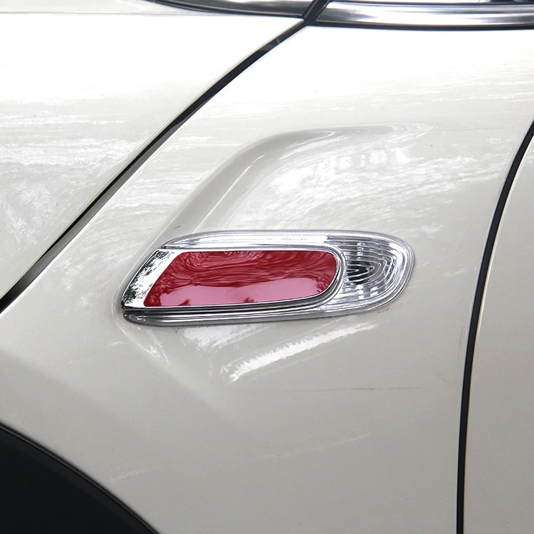 Mini Cooper Red Color Style Side Scuttle Chrome