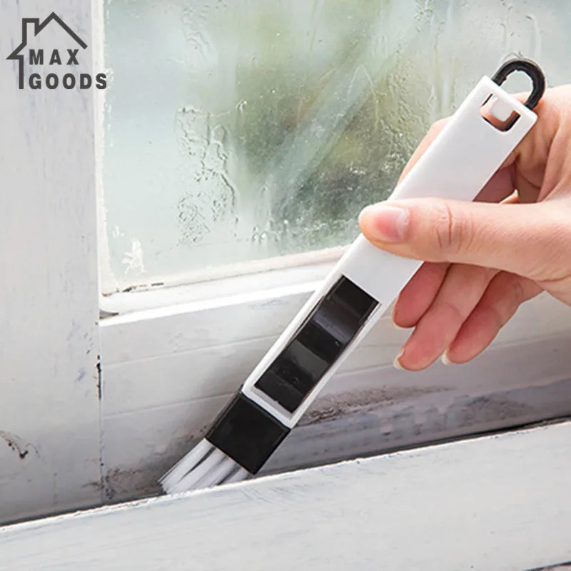 

2 in 1 Polished Window Track Home Kitchen Window Groove Keyboard Cleaning Brush Dust Shovel New Style Cleaning Brush Tools