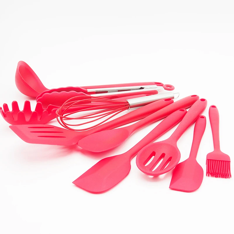 10Pcs Kitchen Cooking Tool Silicone Pastry Cooking Baking Scraper Sets Pastry Healthy Oil Utensil Basting Brush Spatulas