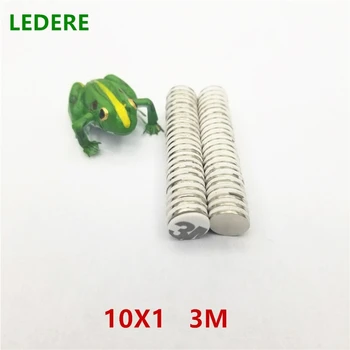 

10-100PCS Neodymium magnet 10x1 with 3M Adhesive Rare Earth small Strong Round permanent 10*1mm NdFeB nickle magnetic 10x1mm