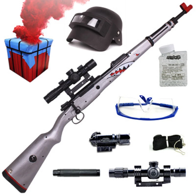 Zhenio juguete KAR98K bola de Gel tirador de bala de agua suave pistola de golpes dardos de patio libre de armas para regalo de Navidad - 2