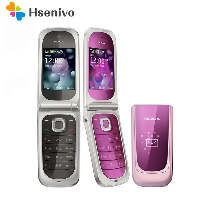 Best Offers 7020 100% Original  Unlocked Nokia 7020 Flip 2.0' inch GSM  phone 2G Bluetooth FM phone with one year warranty free shipping