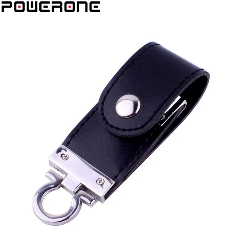 POWERONE металлический брелок pendrive 8 ГБ 16 ГБ 32 ГБ 64 ГБ кожаный USB флеш-накопитель Флешка флэш-память карта памяти