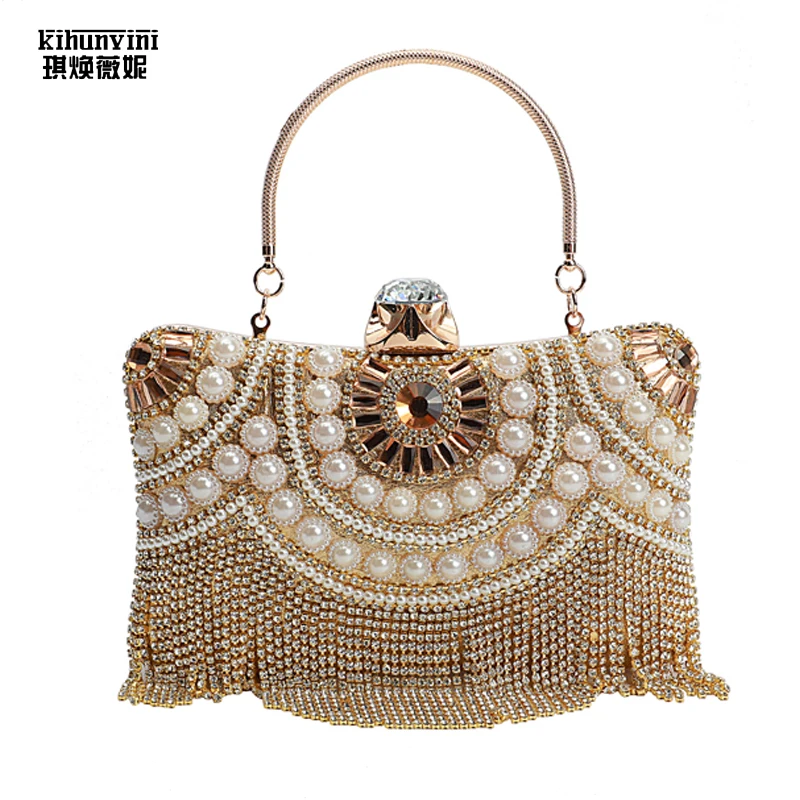 pearl beaded clutch