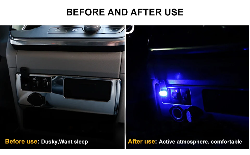 Aceersun LED USB Ambient Light R  G  B  purple  white Color Canbus mini Super bright 5V Holiday lights LED decorative lights (3)