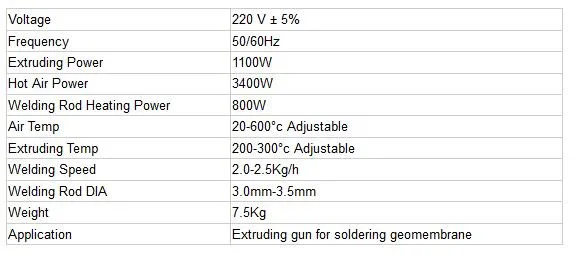 Выдавливающий пистолет для пайки Geomembrane PP полиэтиленовый резервуар для воды LST610D