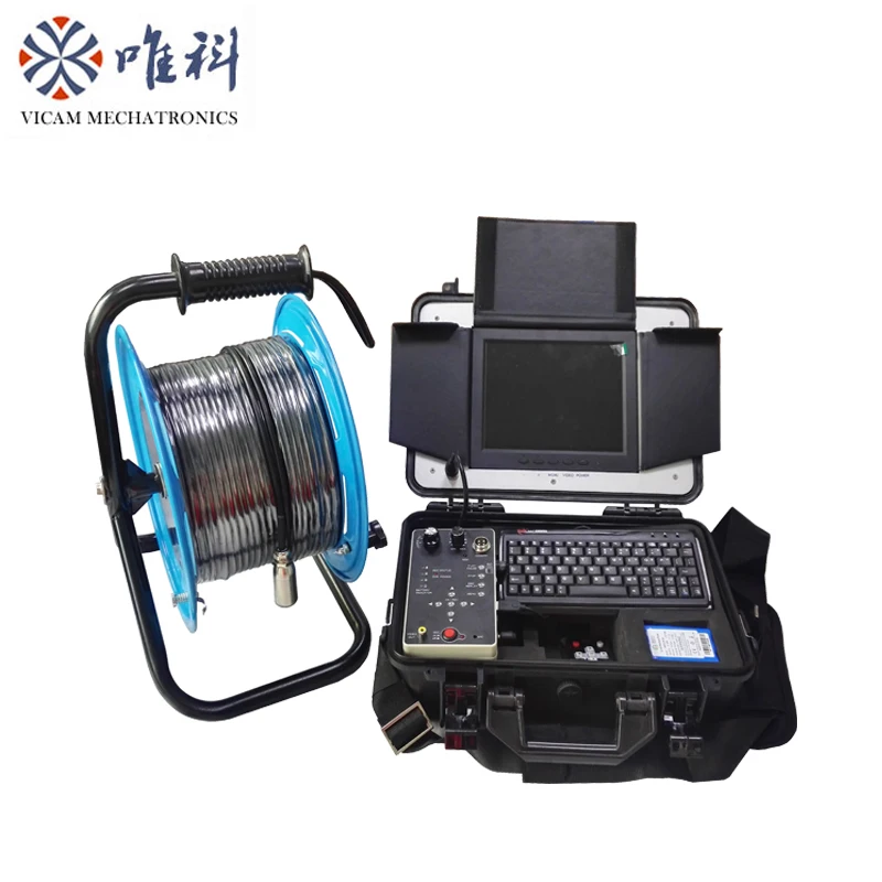 

Underwater borehole water well inspection camera system with recording video and audio V8-3088DK