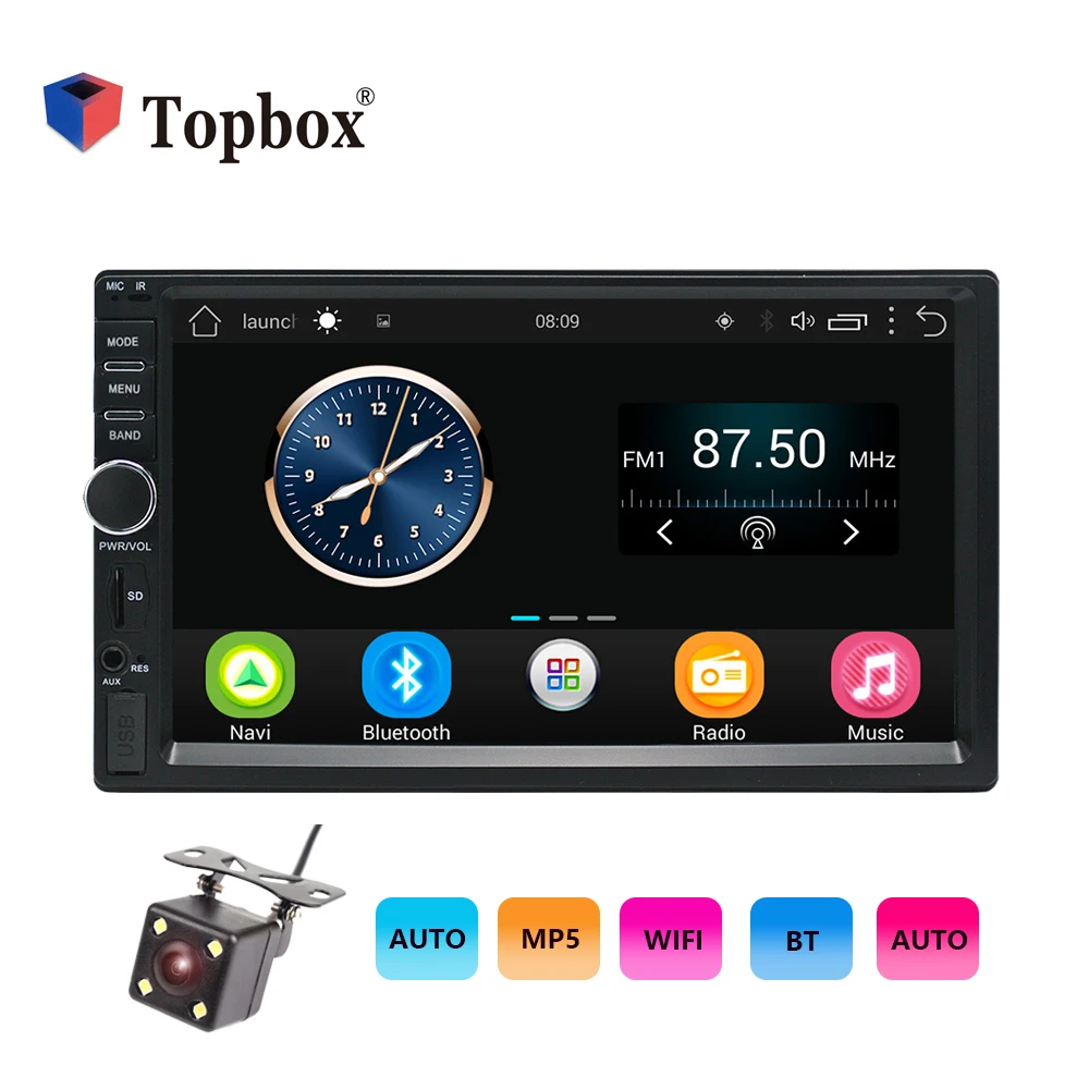 

Camecho Auto Radio 2 Din Android GPS Navigation Car Radio Car Stereo 7"1024*600 HD Universal Car Player Wifi Bluetooth USB Audio