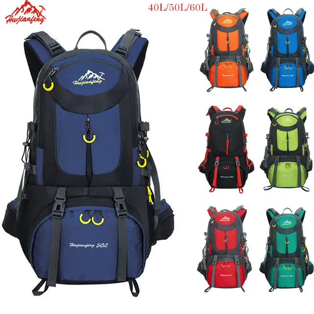 US $26.18 Trekking Backpack 60L Waterproof Sports Bag Travel Backpack Climbing Mountain Bag 40L Hiking Campin