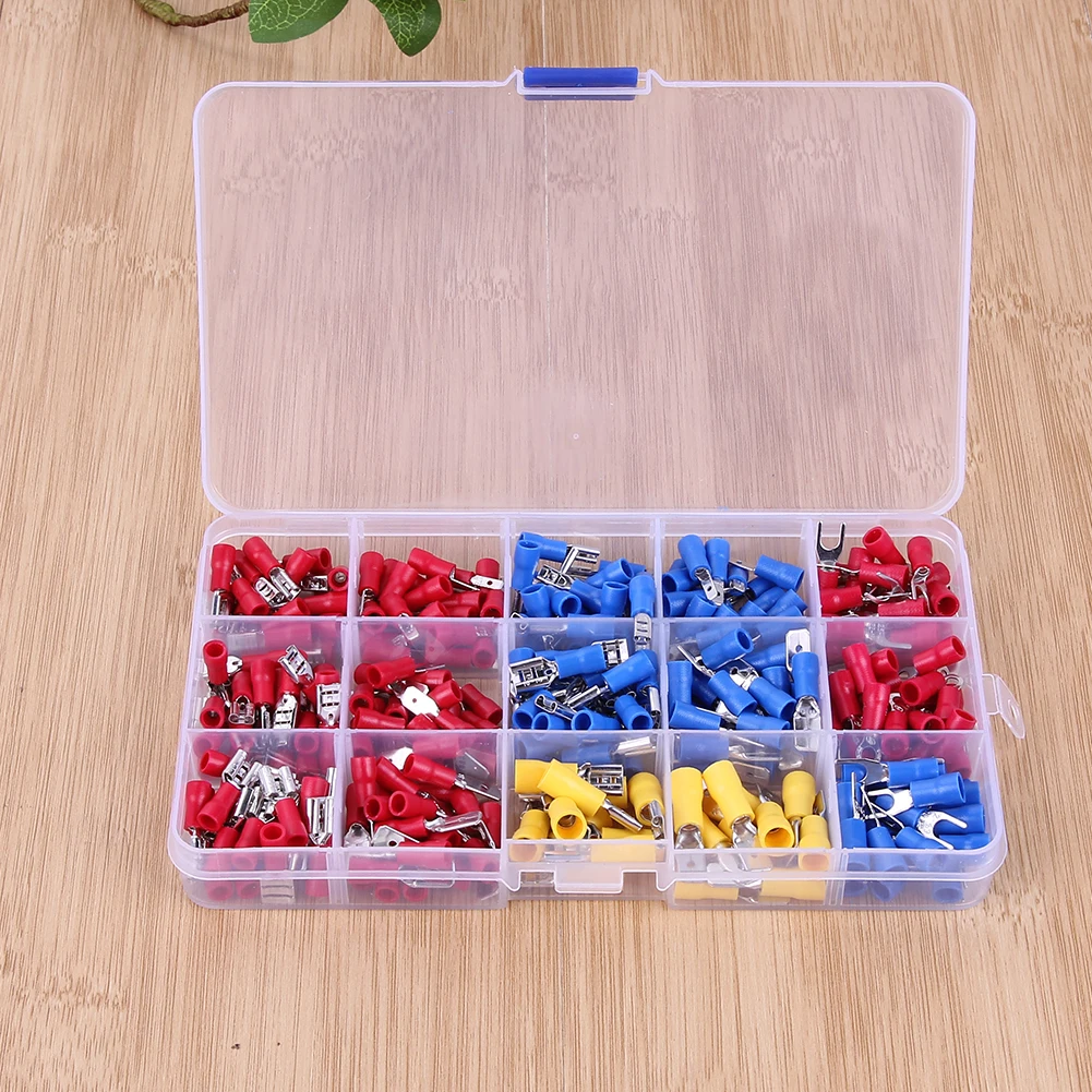 

280Pcs Assorted Insulated Spade Crimp Terminal Electrical Wire Connector Set Red Blue Yellow