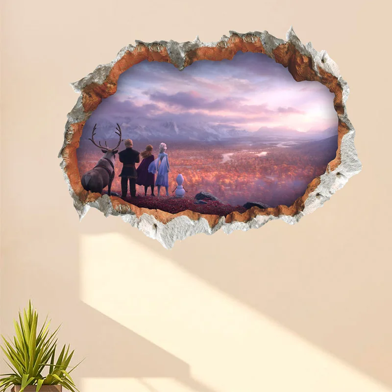 2019 New Elsa Anna Princess Olaf 3D Wall Stickers For Home Decoration Kids Room Decals Frozen 2 Anime Movie Mural Art PVC Poster 2019 New Elsa Anna Princess Olaf 3D Wall Stickers For Home Decoration Kids Room Decals Frozen 2 Anime Movie Mural Art PVC Poster