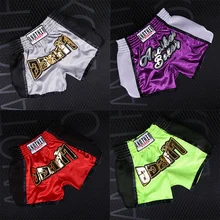 Мужские детские шорты с принтом, для ММА бокса, для занятий боевыми искусствами, Муай Тай, шорты, для кикбокса, для борьбы, дышащие штаны для взрослых