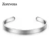 ZORCVENS gemelos de Color plateado brazalete para hombre y mujeres calidad 316L de acero inoxidable pulsera Punk de joyería de titanio ► Foto 1/6