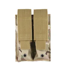 Открытый 600D нейлон тактический Молл двойной Пистолетная обойма сумка для запасного магазина ВВС, военный Охота bthi