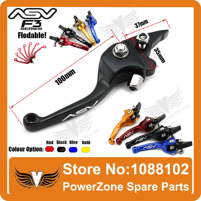 Aluminum ASV F3 Short Clutch Brake Folding Lever 4 Color Racing Motorcycle Pit Dirt Bike IRBIS KAYO BSE CRF Modify