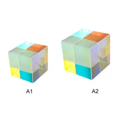 Креативный шестисторонний яркий световой куб витражная стеклянная призма луч рассеивание Призма оптический экспериментальный