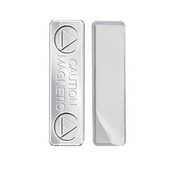 

30pcs/lot Silver Magnetic Name Tag Badge Holders with Adhesive Backing Strong Magnetics