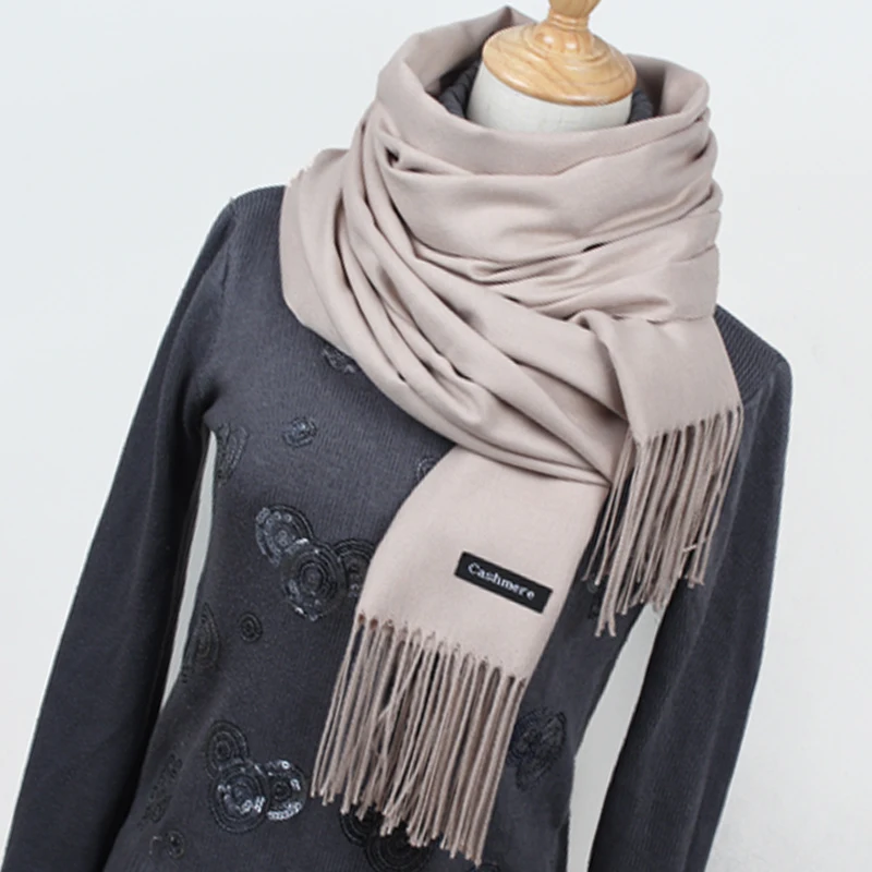 Hot sale Scarf Pashmina Cashmere Scarf Wrap Shawl Winter Scarf Women&#39;s Scarves Tassel Long ...