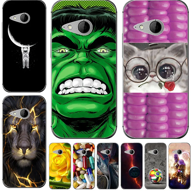 

60 Styles Hard Plastic Case For HTC one mini 2 M8 Mini diy case 4.5" Mobile Phone Cover Bag Housing Shell Skin Mask Color Paint