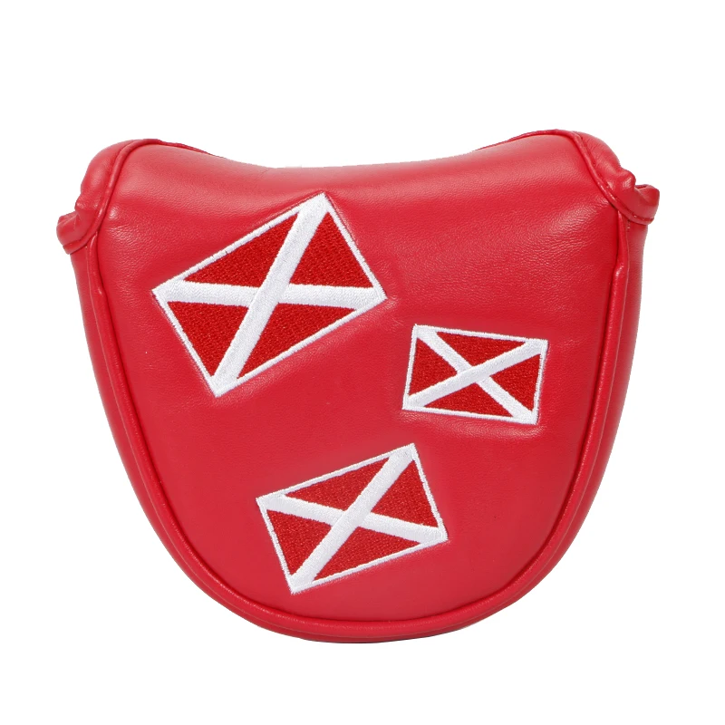 Golf Putter Cap Mallet Head Cover with Magnetic Closure High Quality Pu Leather Semi-circular Golf Protective Putter Caps Golf Putter Cap Mallet Head Cover with Magnetic Closure High Quality Pu Leather Semi-circular Golf Protective Putter Caps