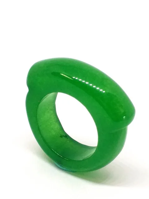 

Men's Saddle Emeralds Green Jadeite Jades Wedding Stone Thumb Ring Genuine Solid Men Archery Natural Jewelry 20mm