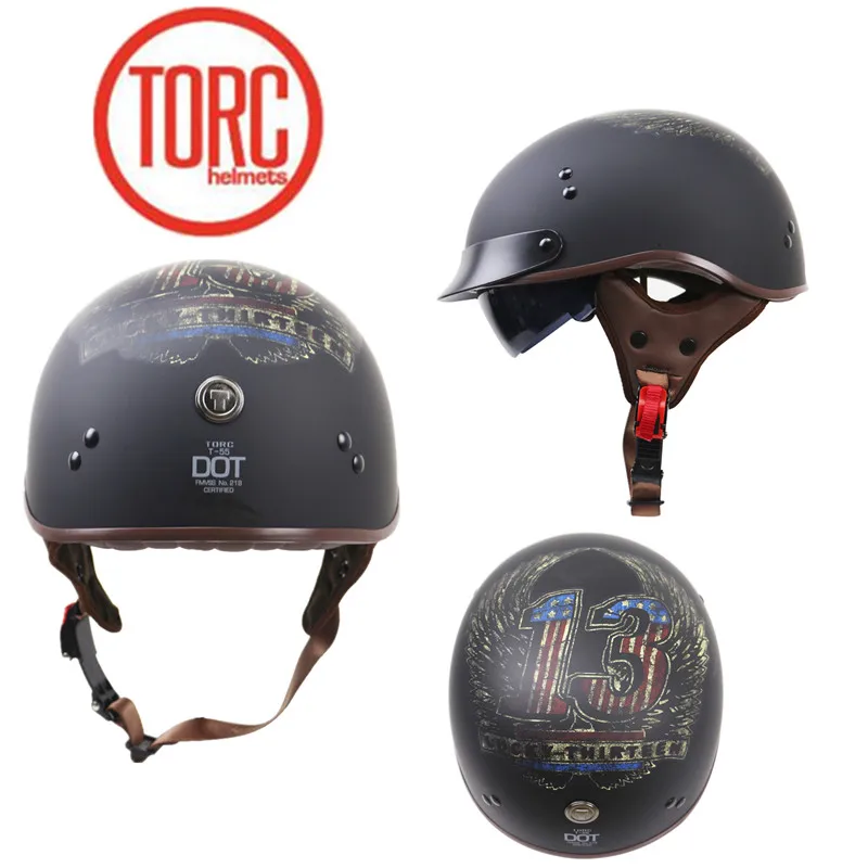 Оригинальный мотоциклетный шлем TORC T55 на половину лица с Внутренним контролем