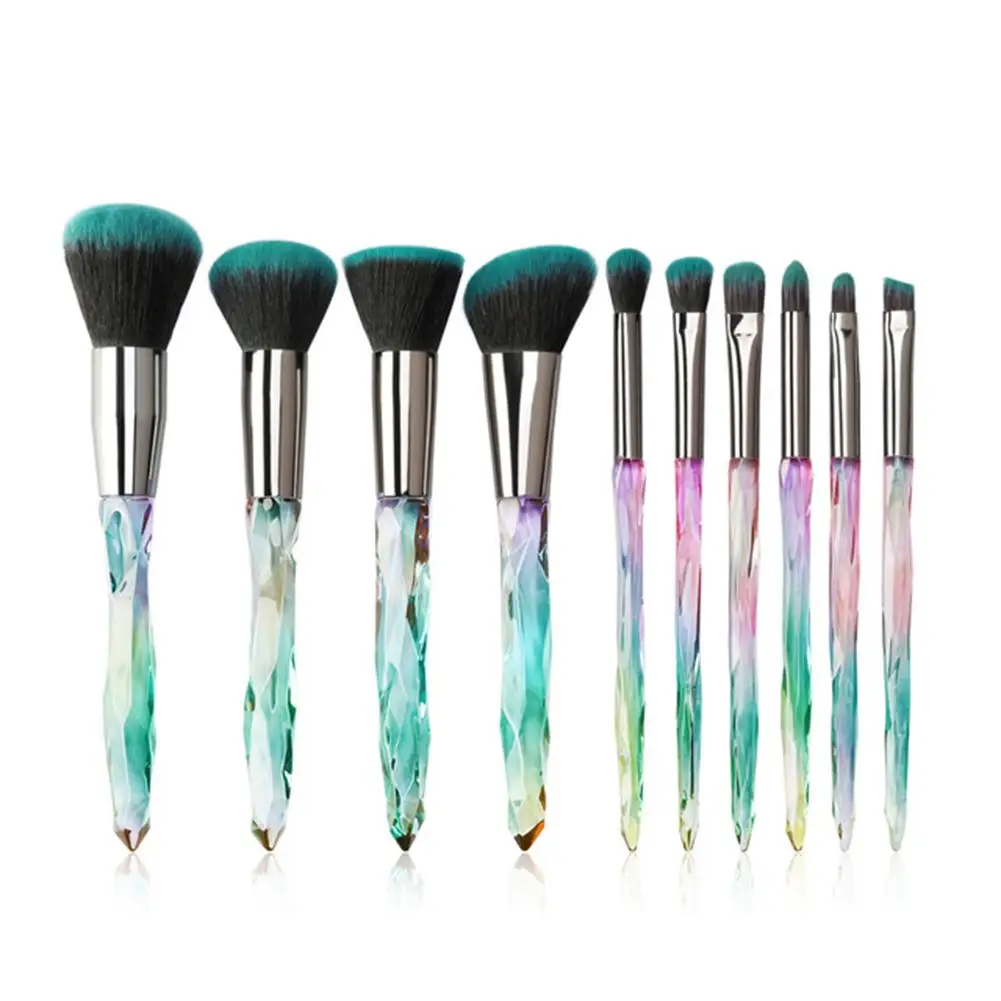 

10 Pcs/set Make Up Brush Kit Brusher Professional Makeup Foundation Cream Eyebrow Shadow Lipstick Blush Beautiful Maquiage