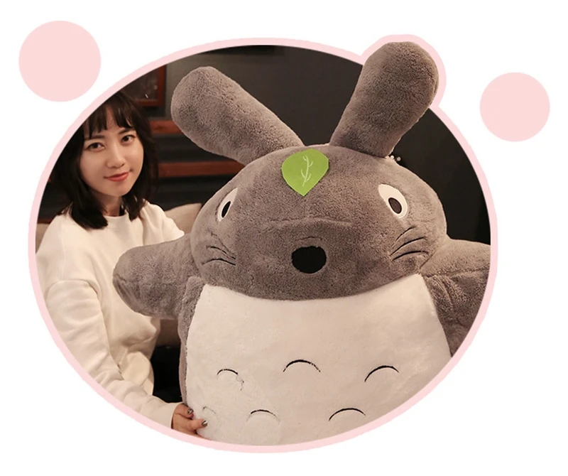 Dorimytrader hot anime totoro plush toy giant stuffed cartoon totoro doll pillow for children friend gift decoration 100cm 120cm 140cm DY50601 (8)