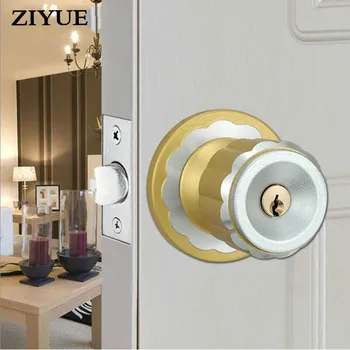 

Free Shipping Round Lock, Spherical Door Lock, , Aluminium Alloy Toilet, Ball Lock, Pure Copper Lock Core