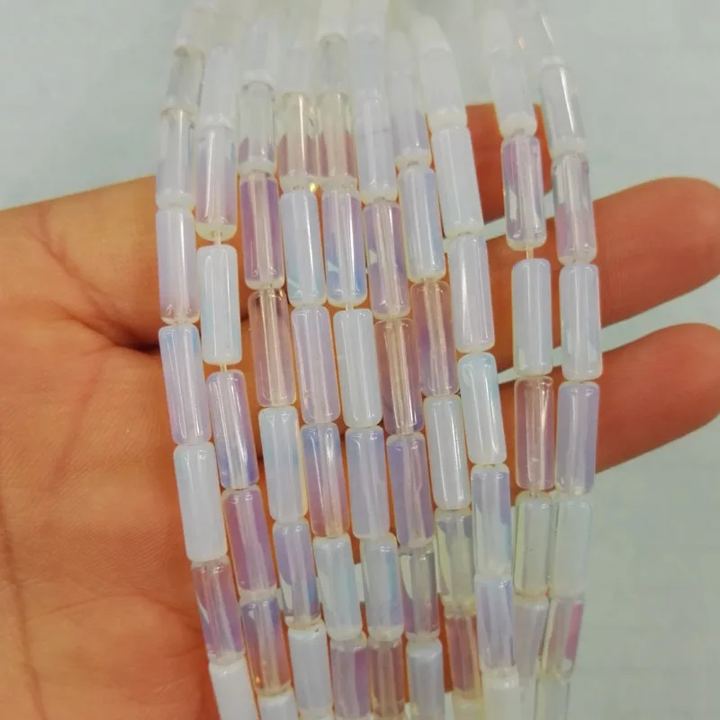 

Wholesale Best Selling natural opal stone Tube Beads opalite Cylinder Bead 4mm*13mm 50Pcs DIY Jewelry Accessories