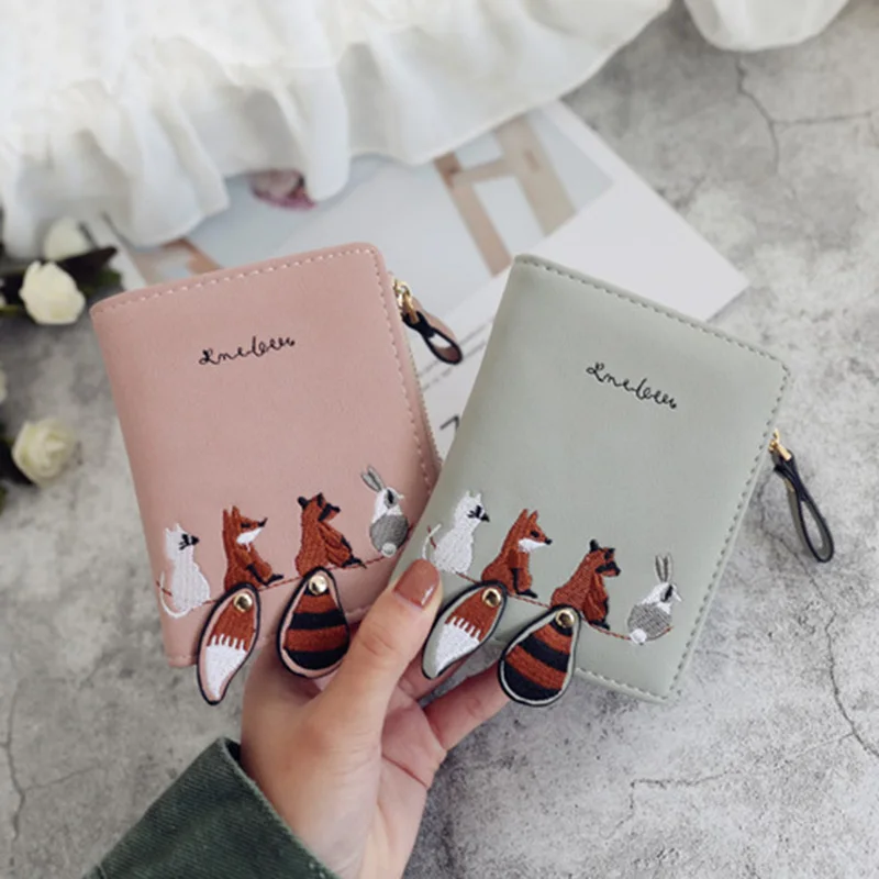 Women Cute Animal Purse Mini Casual Female Money Storage Wallet Travel Ladies Card Clutch Bag PU Leather Coin Monederos SS3459 (2)