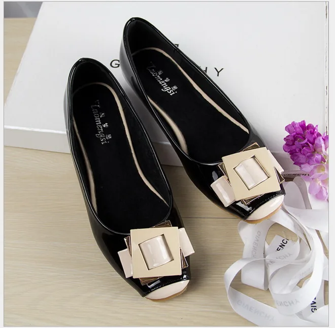 Spring Summer Fashion cute Patent Leather shoes square toe women flats ballet flat shoes woman цена Spring Summer Fashion cute Patent Leather shoes square toe women flats ballet flat shoes woman цены онлайн