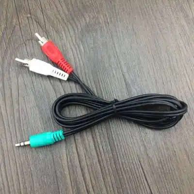 3.5mm Plug Jack to 2 RCA Male Stereo Audio Cable Adapter Y Splitter Converter 1.2M