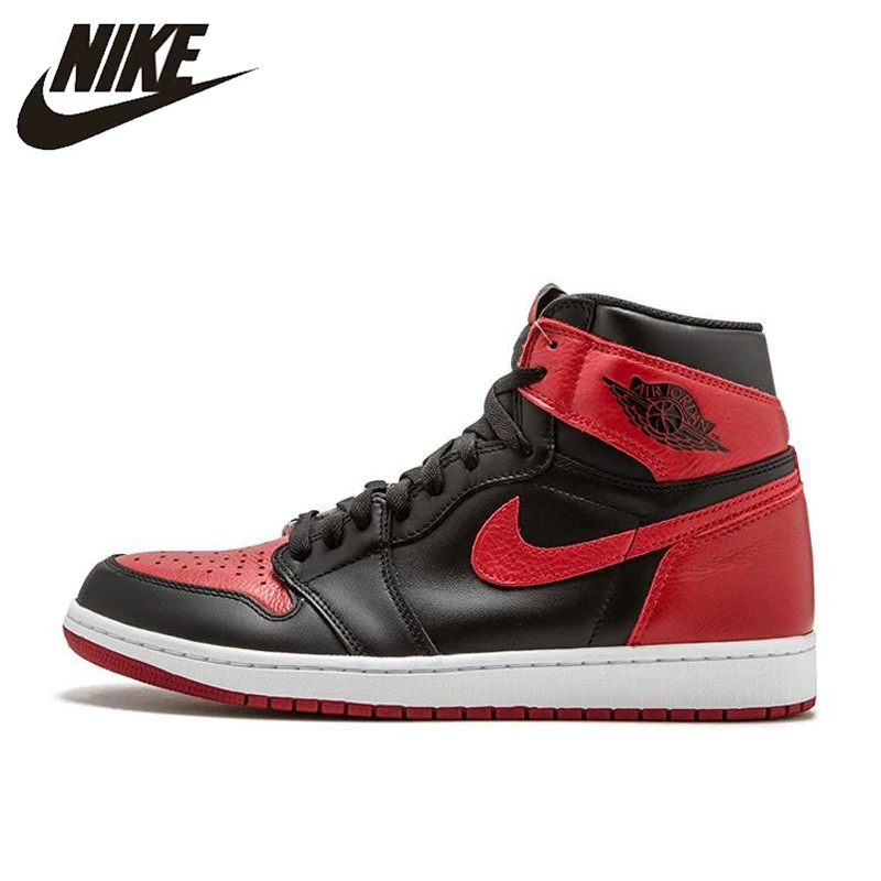 

Nike Air Jordan 1 OG Banned AJ1 Breathable Men's Original New Arrival Official Basketball Shoes Sports Sneakers 555088-001