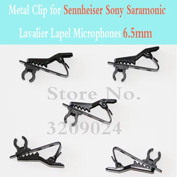 

5PCS Black 6.5mm Spare Replaceable Mic Clip for Sennheiser Sony V1 D11 Saramonic Lavalier Lapel Microphones