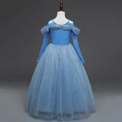 Новые платья на Хэллоуин с королевой Эльзой для девочек Elza Anna Fantasy New year Косплей Костюм принцессы Aurora halloween модное платье для девочек