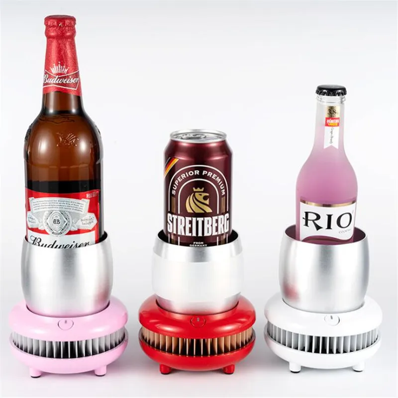 

12V 220V Mini Refrigerator Electric Summer Drink Cooler Kettle Drink Instant Cooling Cup Car Home Cooler Freezer Ice Box