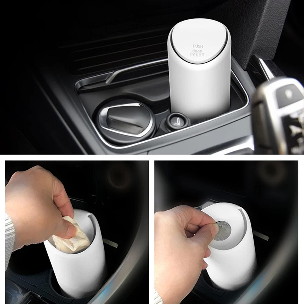 

Universal Car Trash Bin Auto Organizer Storage Box Car Trash Can Rubbish Gargage Holder Automobile Storage Bucket Accessories